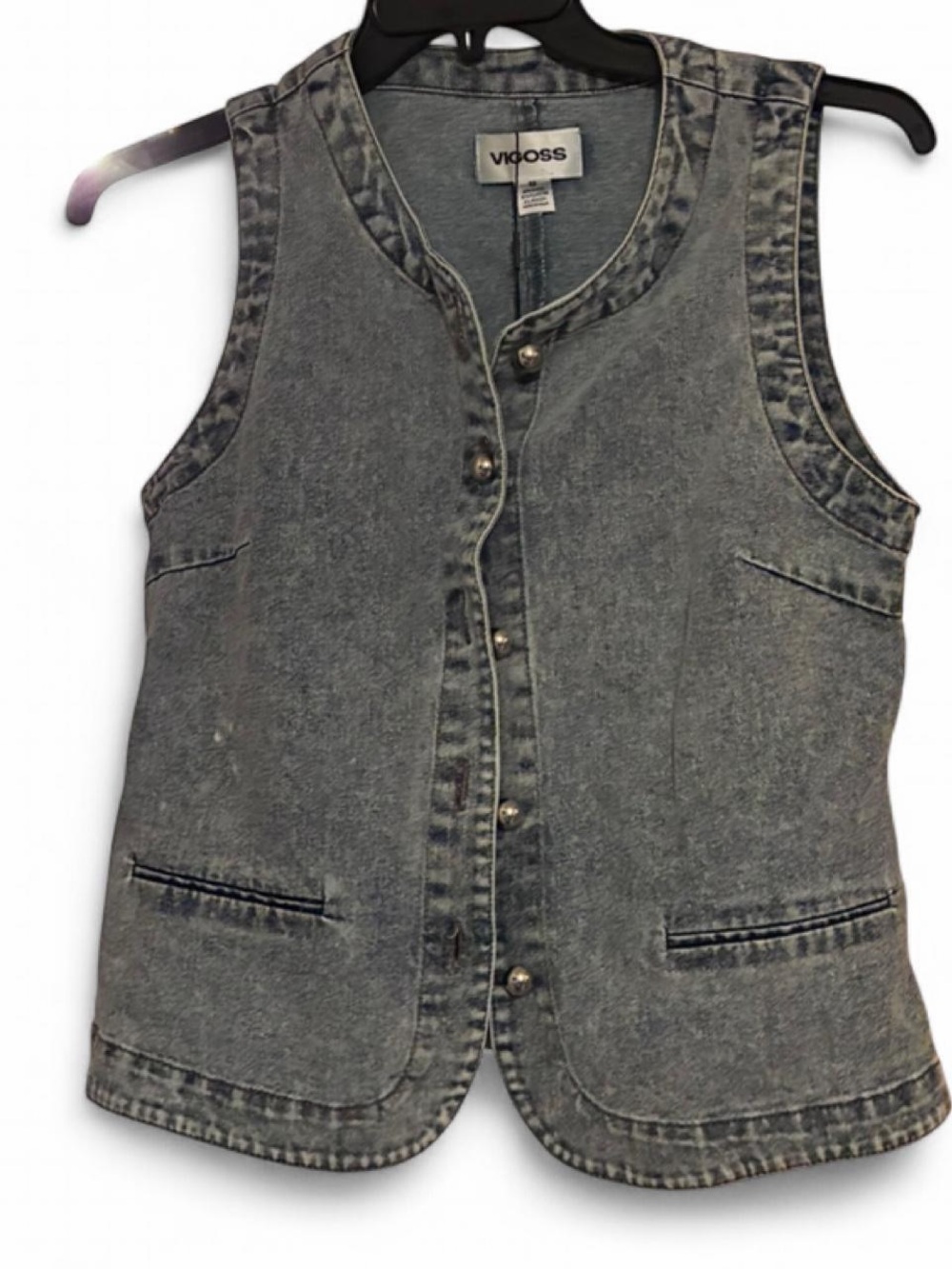 Vigoss Light Blue Washed Denim Vest